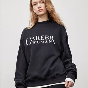 Black Career Woman Sweatshirt Set
